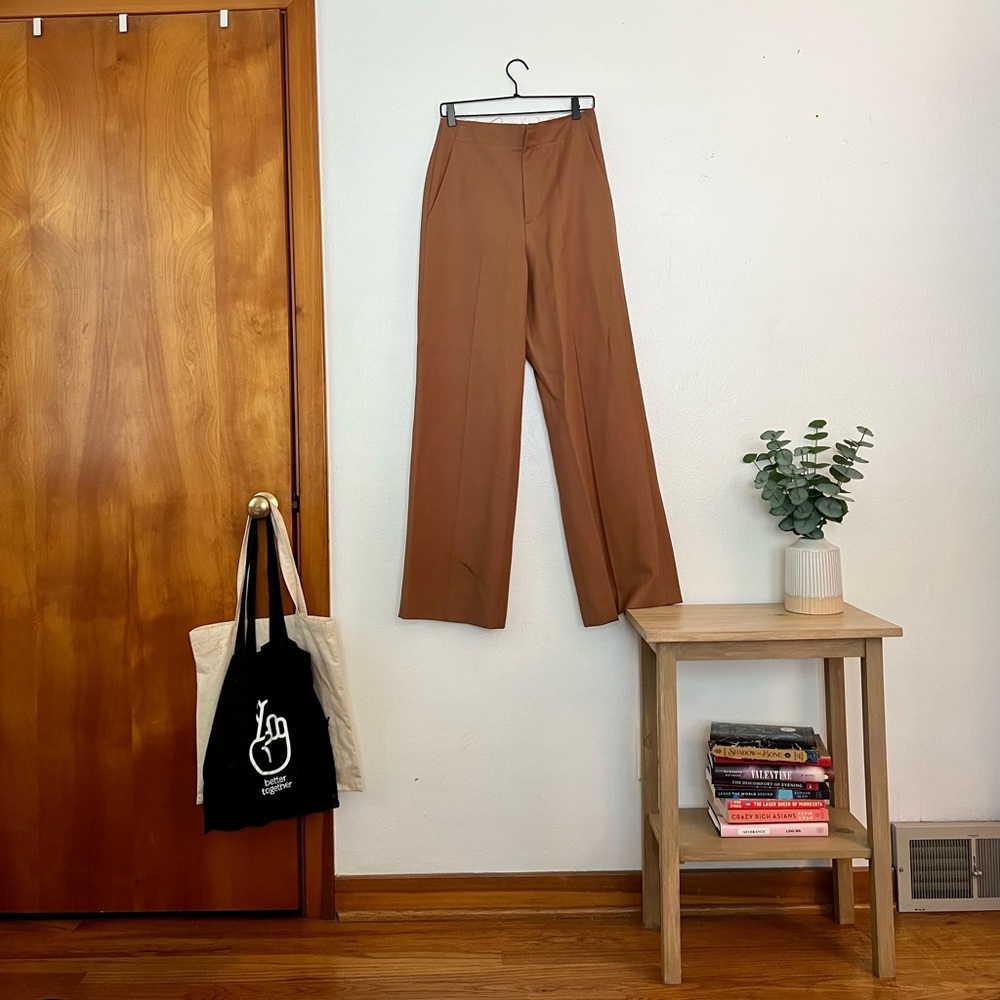 Brown Helmet Lang- Wide Leg pant.